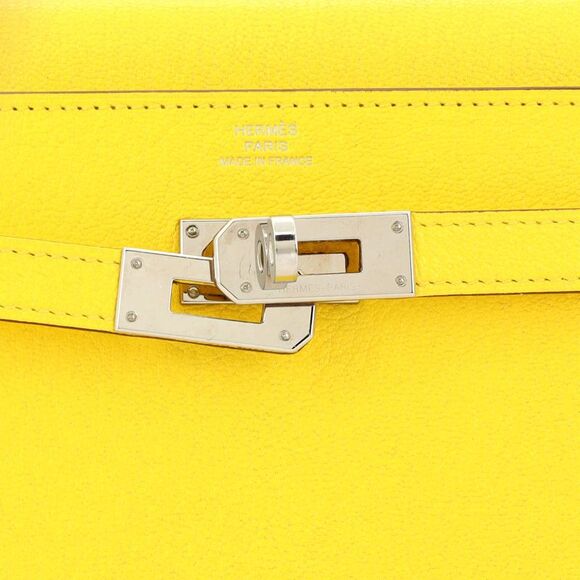 Hermes Kelly To Go Wallet Chevre Mysore Yellow - Picture 12 of 15